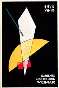 Poster voor een Bauhaus tentoonstelling in Weimar, Duitsland