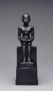 Beeld van Imhotep (ca. 2635-2595 v.Chr.) Late Periode (brons) door Late Period Egyptian