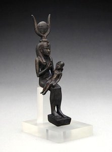 Isis met Harpocrates, 7e-4e eeuw v.Chr. (brons)