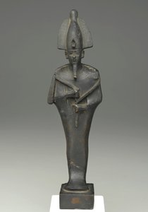 Staande mummievormige figuur van Osiris, 664-332 v.Chr.