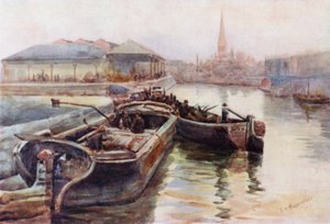 St Mary Redcliffe, vanaf Princes Wharf door Laura Annie Happerfield