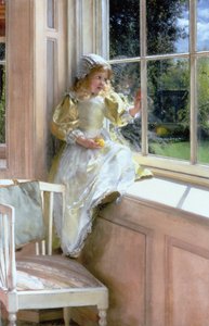 Een blik uit het raam (zonneschijn) door Laura Theresa  Alma Tadema