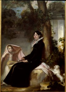 Portret van Madame Junot, hertogin van Abrantes, met haar dochter Valentine door Laure Junot Abrantes