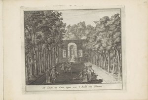 Laan en beeld van Ceres in tuinen van Paleis Het Loo door Laurens Scherm