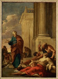 Saint Pierre guerissant les malades avec son ombre - Sint Pieter geneest de zieken met zijn schaduw ...