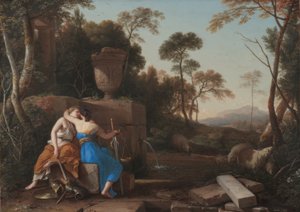 Laurent de La Hyre / "De kus van vrede en gerechtigheid", 1654 door Laurent de La Hire