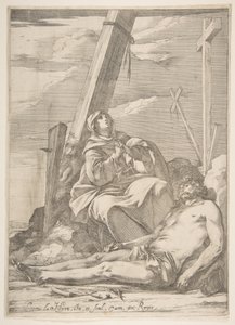 Christus en de Maagd aan de voet van het kruis door Laurent de la Hyre