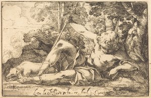 Narcissus bij de Bron door Laurent de la Hyre