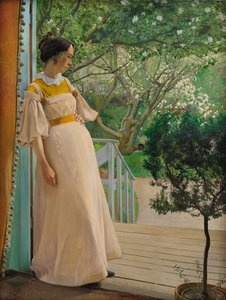 In de tuindeur. De vrouw van de kunstenaar, 1897
