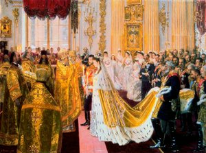 Het huwelijk van Tsaar Nicolaas II en Prinses Alix van Hessen-Darmstadt op 26 november 1894