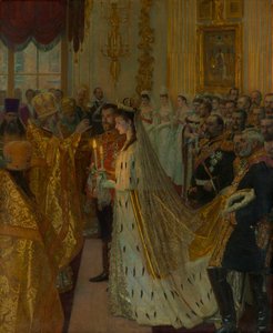 Het huwelijk van Tsaar Nicolaas II en Prinses Alix van Hessen-Darmstadt op 26 november 1894, 1895