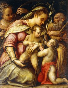 De Heilige Familie met het Kind Jezus, Johannes de Doper en Sint-Catharina door Lavinia Fontana