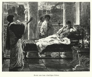 Scène uit het leven in het oude Rome door Lawrence (after) Alma Tadema