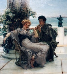 Hofmakerij (Het Voorstel) door Lawrence Alma Tadema