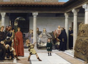 De opvoeding van de kinderen van Clotilde en Clovis door Lawrence Alma Tadema