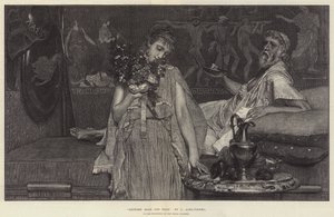 Tussen hoop en angst, in de tentoonstelling van de Royal Academy door Lawrence Alma Tadema