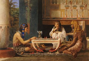 Egyptische schaakspelers door Lawrence Alma Tadema