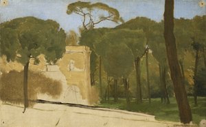 Pijnbomen in een Romeins Park, 1876 door Lawrence Alma Tadema