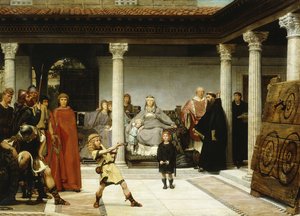 De opvoeding van de kinderen van Clovis door Lawrence Alma Tadema