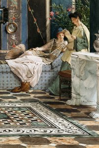 De Brief van een Afwezige, 1871 door Lawrence Alma Tadema