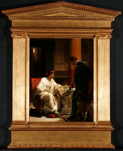 Vespasianus hoort van een van zijn generaals over de inname van Jeruzalem door Titus, 1866 door Lawrence Alma Tadema