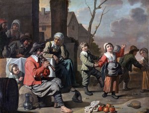 Cirkel van Le Nain - Dansende boerenkinderen, jaren 1650FXD