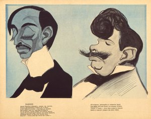 Maurice Barres en Paul Adam, karikaturen uit 