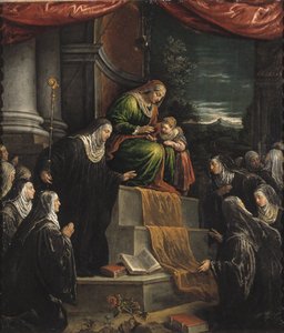 Sint Anna en Maria als kind door Leandro da Ponte Bassano