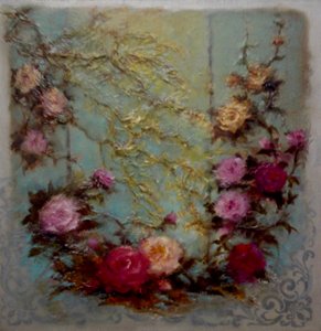 Antieke Rozen, 2024 (olieverf op doek) door Lee Campbell