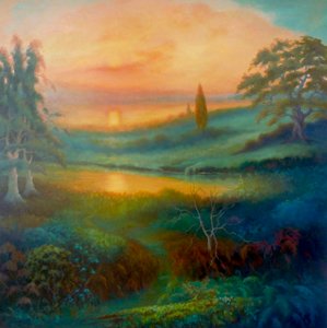Groen Landschap, 2022 door Lee Campbell