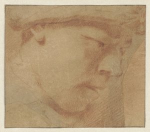 Hoofd van een jongen, naar rechts door Leendert van der Cooghen (manner of)