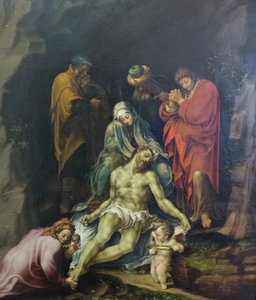 De rouw om de dode Christus door Lelio Orsi da Novellara