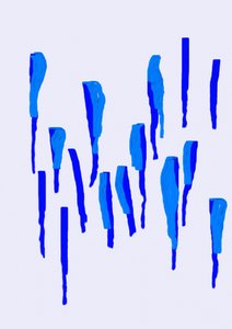 Vloeiende blauwe vormen