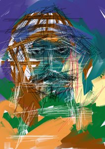 Intens abstract portret
