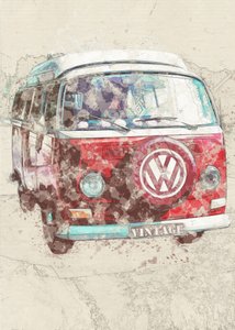 Red Vintage Van