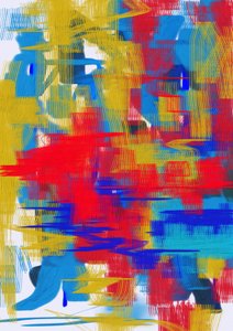 Levendige abstracte penseelstreken