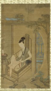 Vrouw Fantaserend, Qing-dynastie, Kangxi-periode, c.1700-22