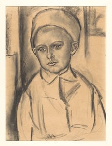 Portret van een onbekende jongen door Leo Gestel (signed by artist)