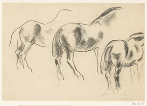 Drie paarden door Leo Gestel