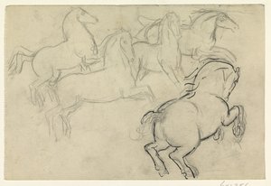 Galopperende paarden door Leo Gestel