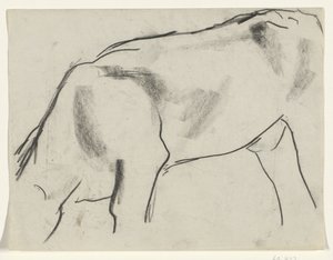 Grazende koe door Leo Gestel
