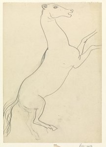 Steigerend paard zonder manen door Leo Gestel