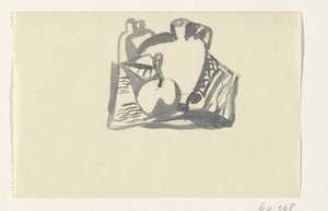 Stilleven met appel en een kruik door Leo Gestel