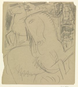 Twee paarden door Leo Gestel