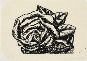 Zonder titel (roos) door Leo Gestel