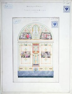 Muurschildering ontwerp voor de Hermitage, St. Petersburg, c.1840