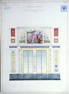Muurschildering ontwerp voor de Hermitage, St. Petersburg, ca. 1840 door Leo von Klenze