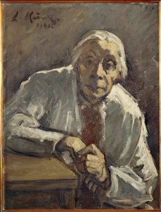 Portret van Kaethe Kollwitz (olieverf op doek) door Leo von Konig