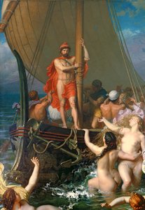 Odysseus en de Sirenen (detail) door Leon Auguste Adolphe Belly