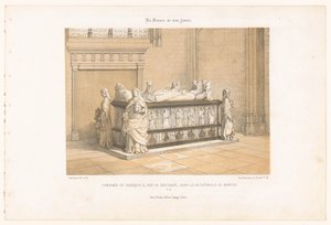 Graftombe van François II van Bretagne in de kathedraal van Nantes door Leon Auguste Asselineau